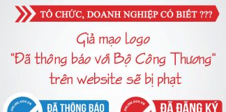 giả mạo logo đã đăng ký website với bộ công thương