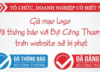 giả mạo logo đã đăng ký website với bộ công thương