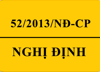nghị định số 52/2013/nđ-cp