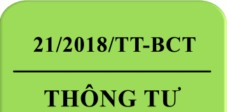 Thông tư 21/2018/TT-BCT