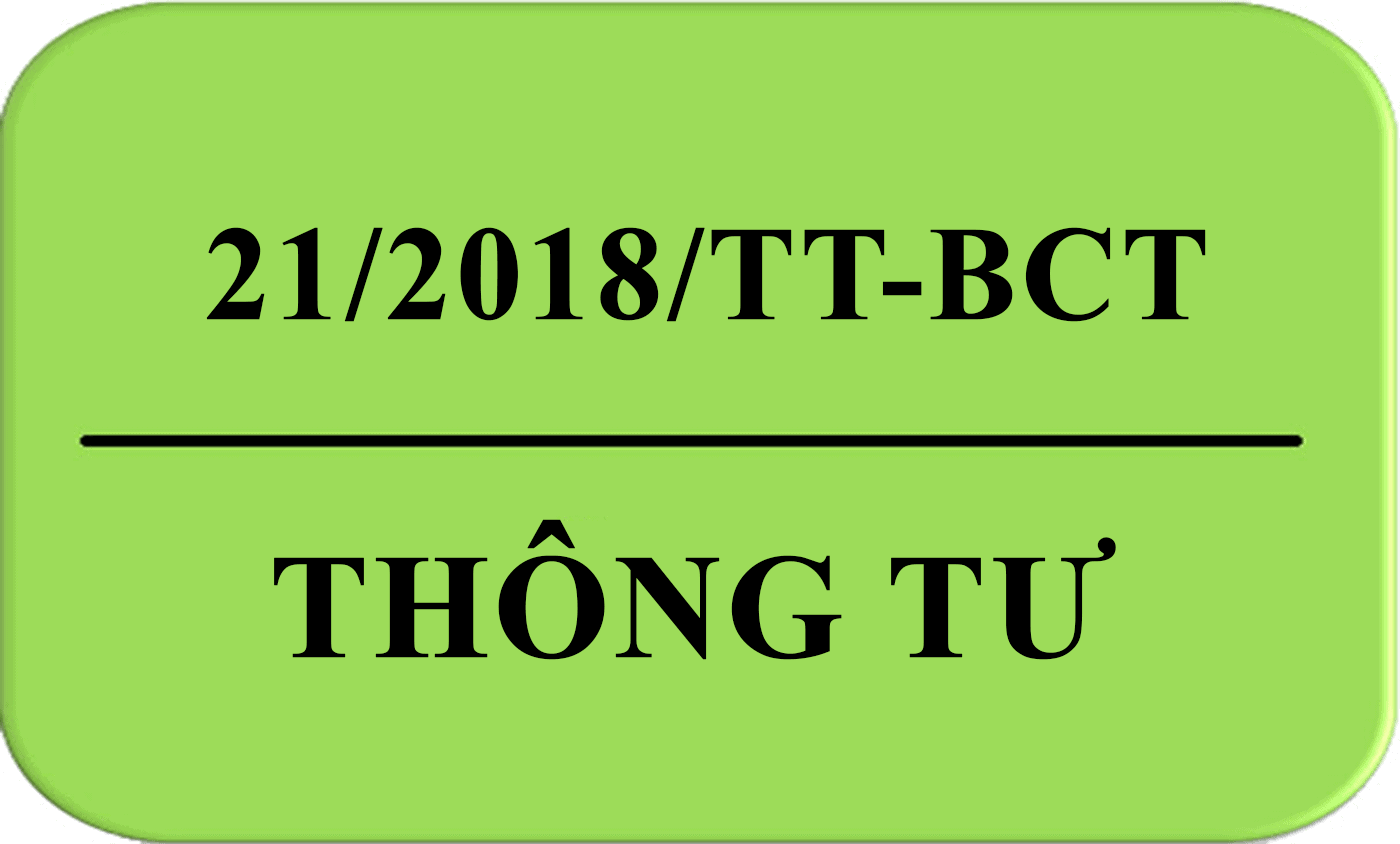 Thông tư 21/2018/TT-BCT