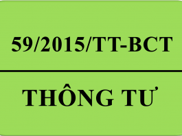 Thông tư 59/2015/TT-BCT