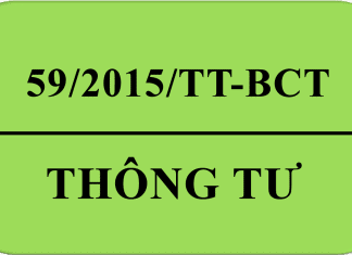 Thông tư 59/2015/TT-BCT
