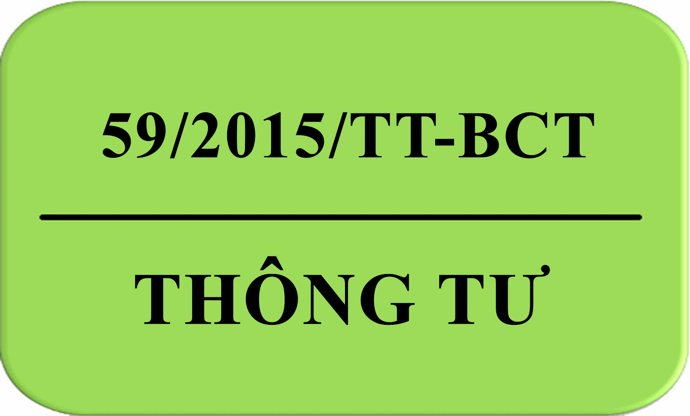 Thông tư 59/2015/TT-BCT