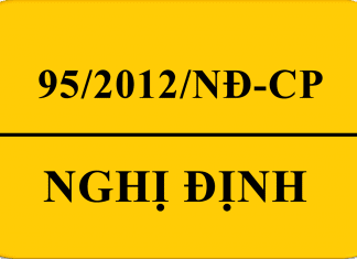 Nghị định 95/2012/NĐ-CP