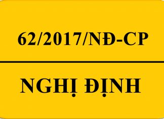 NGHỊ ĐỊNH 62/2017/NĐ-CP