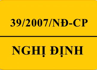 Nghị định 39/2007/NĐ-CP Nghị định 39/2007/NĐ-CP