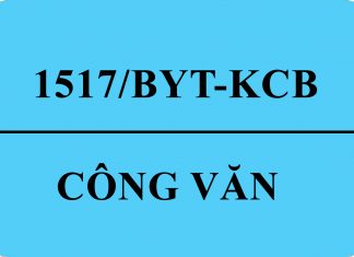 Công văn 1517/BYT-KCB