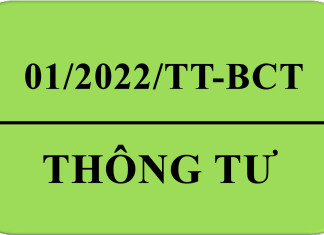 Thông tư 01/2022/TT-BCT Thông tư số 01/2022/TT-BCT