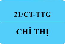 Chỉ thị số 21/CT-TTg