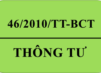 Thông tư số 46/2010/TT-BCT