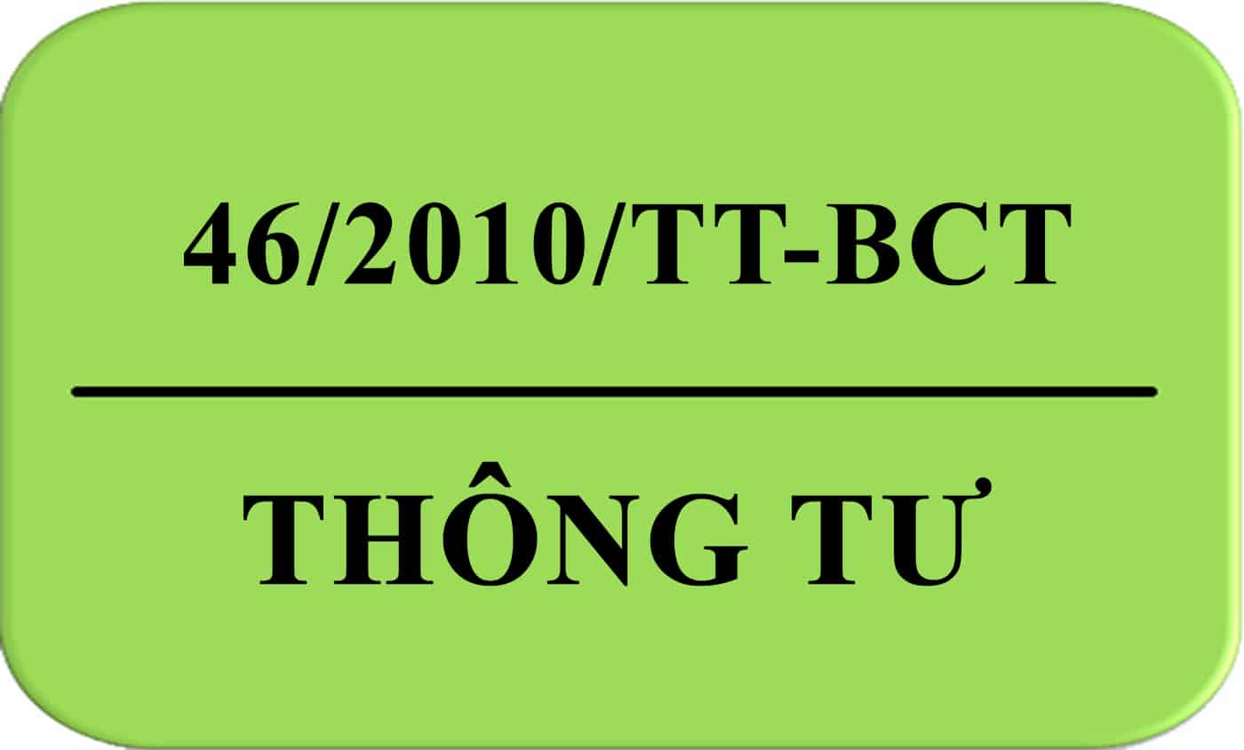 Thông tư số 46/2010/TT-BCT