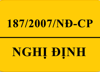 Nghị định 187/2007/NĐ-CP