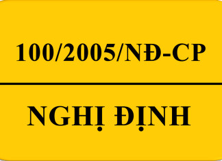 Nghị định 100/2005/NĐ-CP
