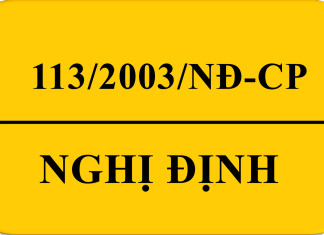 Nghị định 113/2003/NĐ-CP