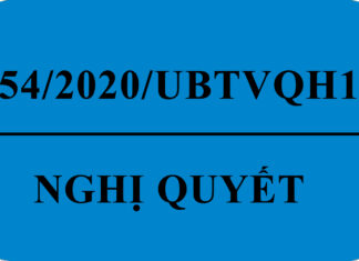 Nghị quyết 954/2020/UBTVQH14