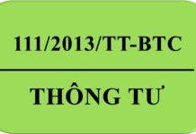 Thông tư 111/2013/TT-BTC