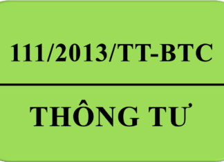 Thông tư 111/2013/TT-BTC