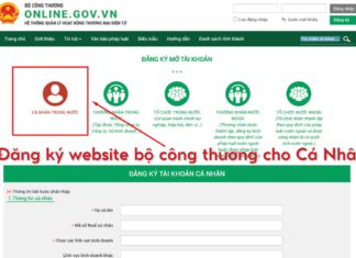 Đăng ký website bộ công thương cho cá nhân