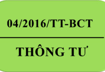 Thông tư 04/2016/TT-BCT