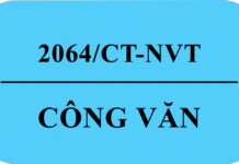 Công văn 2064/CT-NVT