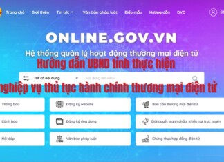 Hướng dẫn UBND tỉnh thực hiện nghiệp vụ thủ tục hành chính thương mại điện tử