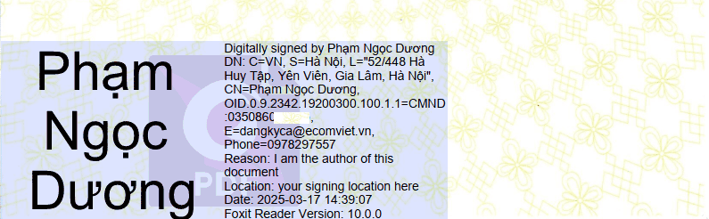 Thương nhân chủ động ký các hồ sơ cần đính kèm trên định dạng PDF