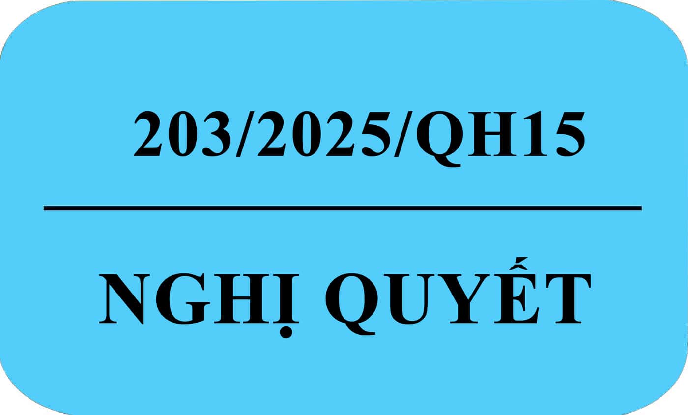 Nghị quyết số 203/2025/QH15